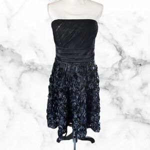 White House Black Market Rosette Tulle cocktail party dress